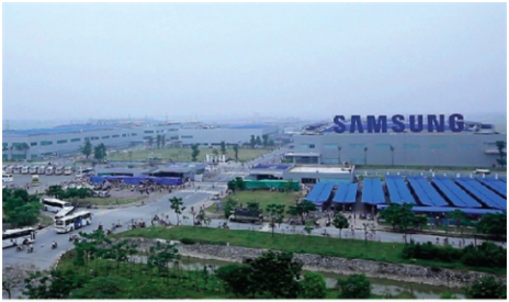 베트남 하노이시 동쪽 박닌성에 위치한 삼성전자 베트남복합단지 1공장(SEV) 전경.
