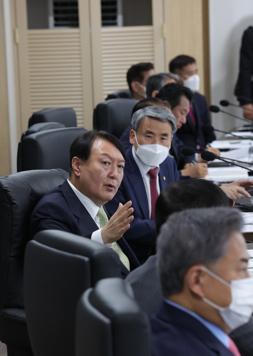 윤석열 대통령이 25일 오전 국가안전보장회의(NSC)를 주재하고 있다. 사진=대통령실 제공