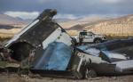 미국 캘리포니아주 모하비 항공우주기지에서 시험비행 도중 폭발한 영국의 상업우주여행사 버진 걸랙틱의 우주여행선 `스페이스십2’의 잔해가 1일(현지시간) 모하비사막에 떨어져 있다. 연합