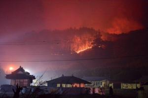 대구 달성군 가창면 인근 야산에서 산불이 발생한 모습. 뉴스1