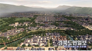 신라왕경 복원도.