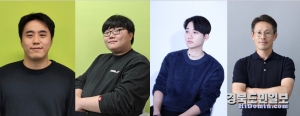 좌측부터 정영빈, 김창휘, 박세민 학생, 조성주 교수