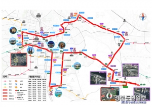 ‘2024대구마라톤대회’ 엘리트 및 마스터즈 풀코스, 풀 릴레이 코스 지도. 사진=대구시 제공