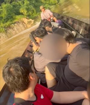 미얀마 메콩강 현지에서 피의자들이 범행에 나서고 있다. 사진=대구경찰청 제공