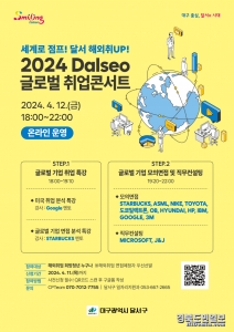‘2024 달서(Dalseo) 글로벌 취업콘서트’ 포스터. 사진=달서구 제공