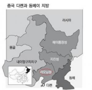 경북도에서 제공한 랴오닝성 위치.